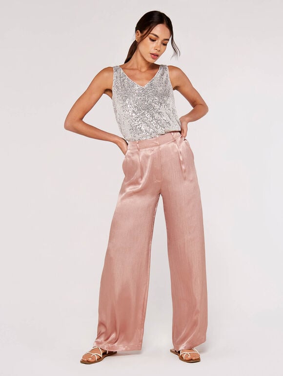 Wide Leg Trouser, Pink, large