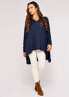 Oversized Soft Touch Top, Navy, large