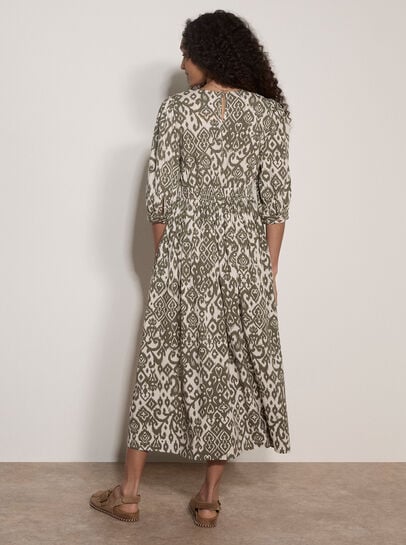 Tapestry Ikat Midi Dress
