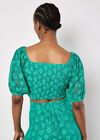 Daisy Mesh Cropped Top, Green, large