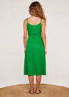 Ruffle Camisole Midi Dress, Green, large