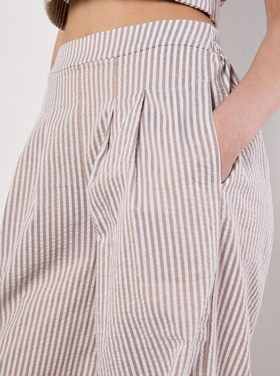 Stripe Wide Leg Trousers