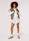 Balloon Sleeve Cotton Shirt, White, large