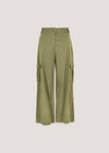 Wide Leg Chino Trousers, Khaki, large