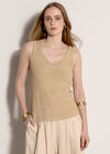 Gold Sparkle Knitted Cami Top, Gold, large