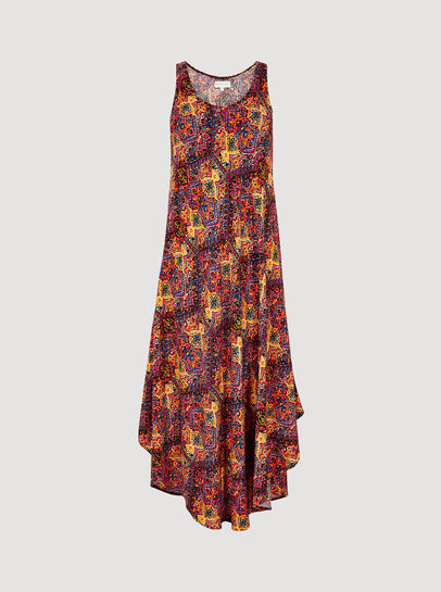 Hexagon Mandala Midi Dress