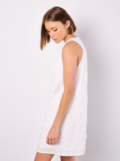 Floral Embroidered Shift Mini Dress