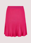  Pleated Knitted Mini Skirt, Fuchsia, large
