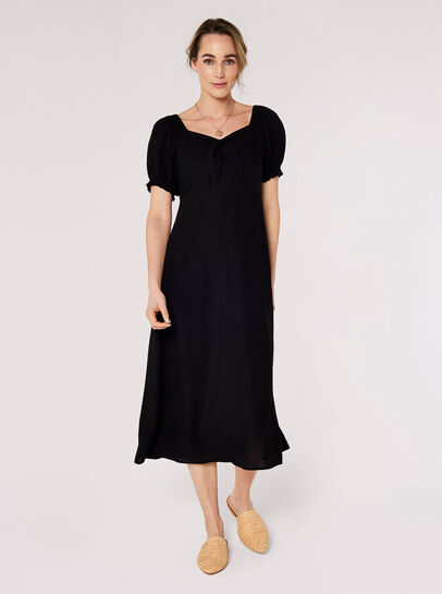 Tie Detail Milkmaid Midaxi Dress
