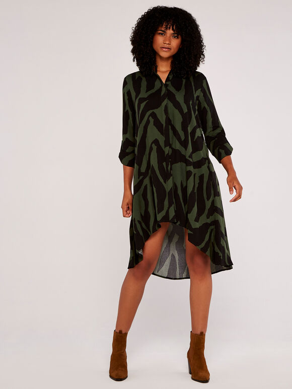 Zebra Oversized Dress, Khaki, large