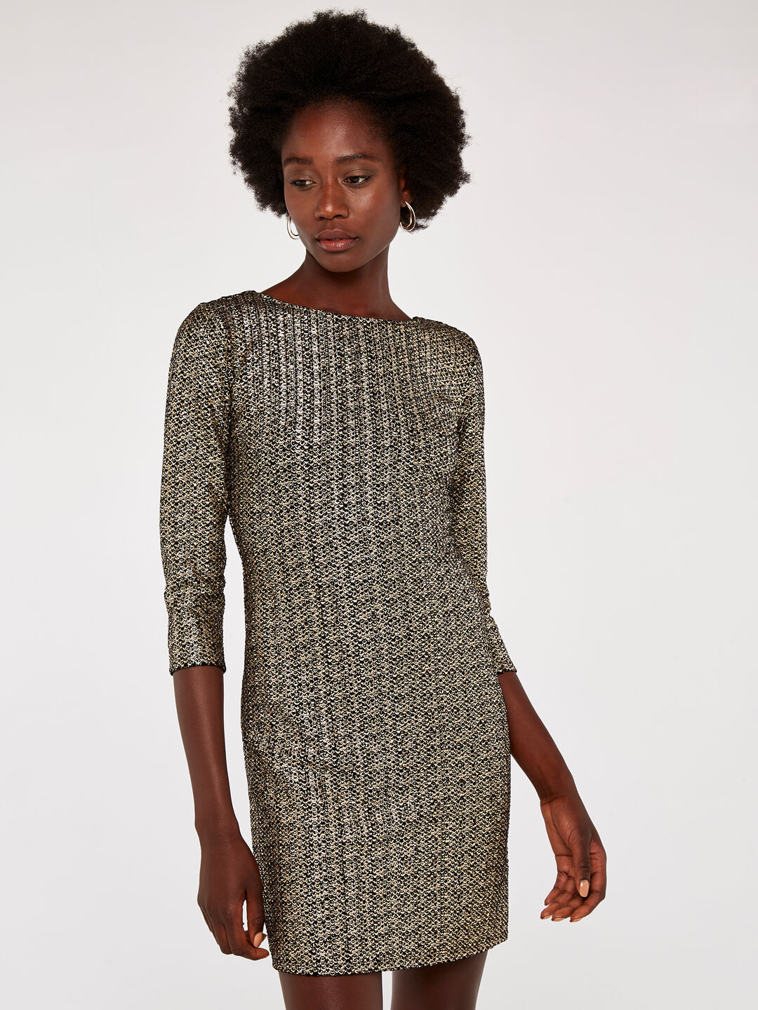 Velvet Foil Bodycon Dress