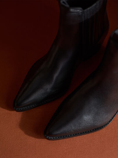 Short Heeled Pointed Boots