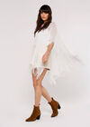 Ladder Back Festival Poncho, Cream, large