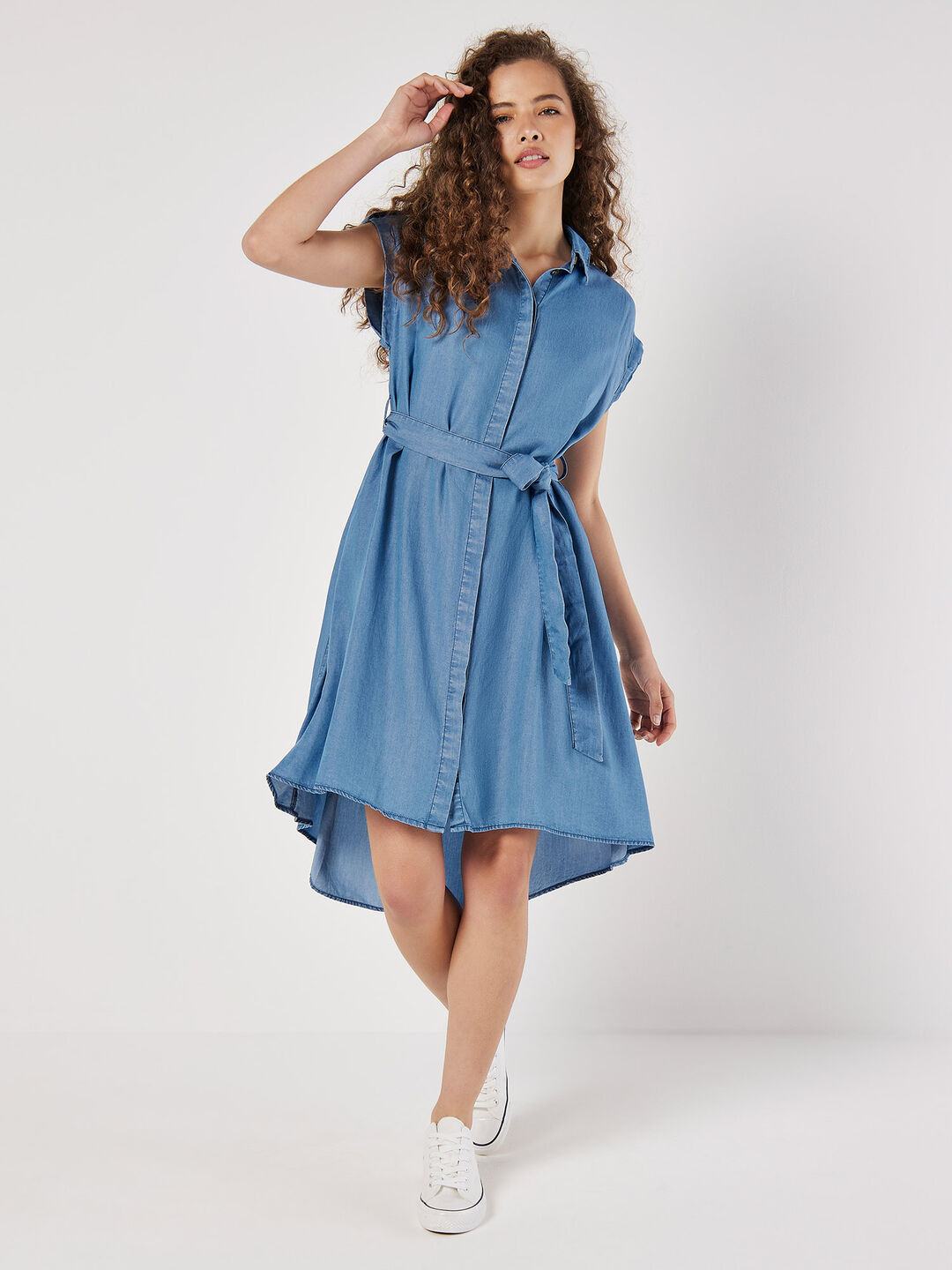 Denim Shirt Mini Dress