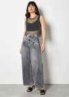 Rhinestone Mesh Crop Top, Black, large