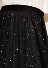 Metallic Stars Tulle Midi Skirt, Black, large