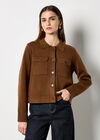Patch Pocket Knitted Cardigan, Rust, large