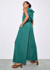 Soft Pleat Wide-Leg Trousers, Teal, large