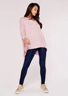 Oversized Soft Touch Top, Pink, large