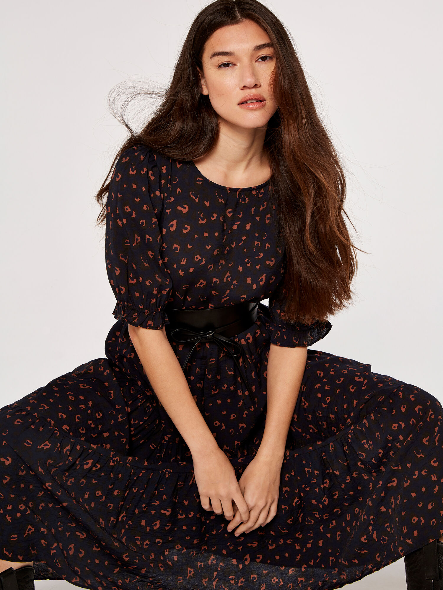 Animal Print Smock Dress | Apricot UK