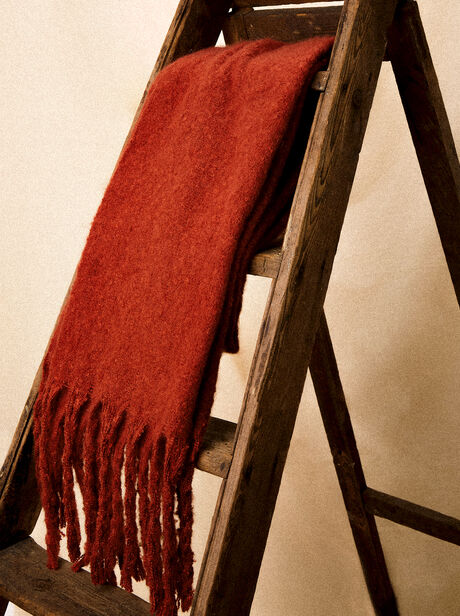 Boucle Knit Soft Scarf