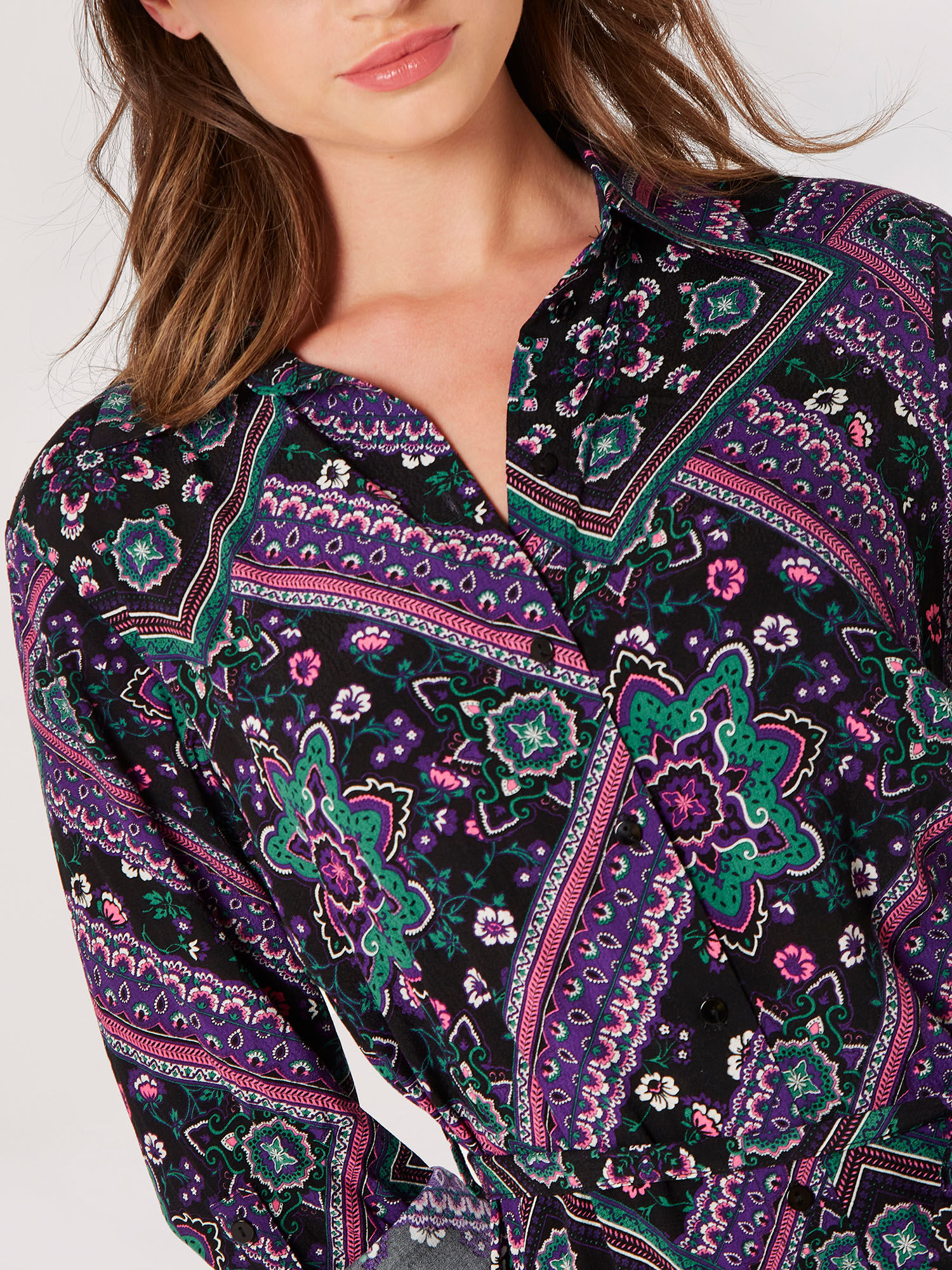 Chemisier imprimé foulard grande taille clearance