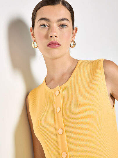 Ribbed Knit Waistcoat