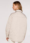 Collared Quilted Jacket, Stone, large