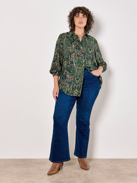 Curve Paisley Sparkle Shirt