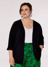 Blazer de smoking en jersey Curve, noir, grand