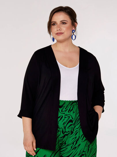 Curve Jersey Tuxedo Blazer