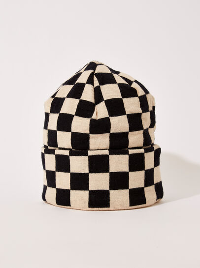 Checkered Beanie Hat