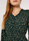 Ditsy Floral Mini Dress, Green, large
