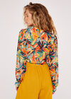 Palm Front Tie Top, Orange, large