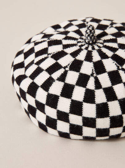 Checkered Beret Hat