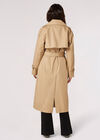 Longline Belted Trench Coat, Stone, large