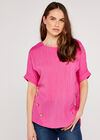 Side Button Top, Fuchsia, large