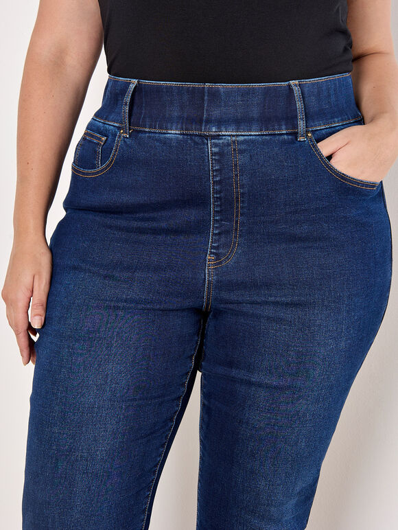 Curve Lola High-Waist Flare Jeggings, Blue, large