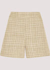 Gold Tweed Tailored Shorts, Stone, large