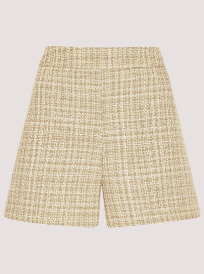 Gold Tweed Tailored Shorts