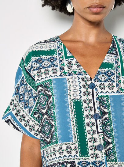 Folk Patchwork Blouse