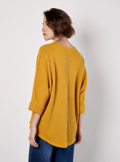 Waffle Knit Batwing Top