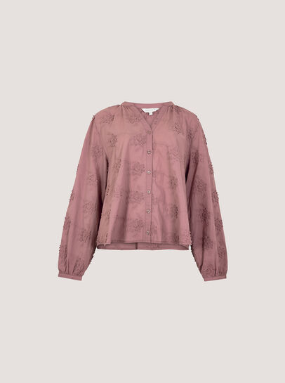 Floral Embroidered Cotton Blouse