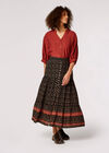 Textured High-Low Shirt, Rust, large