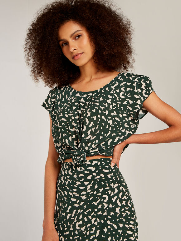 Brush Spot Top, Green, large
