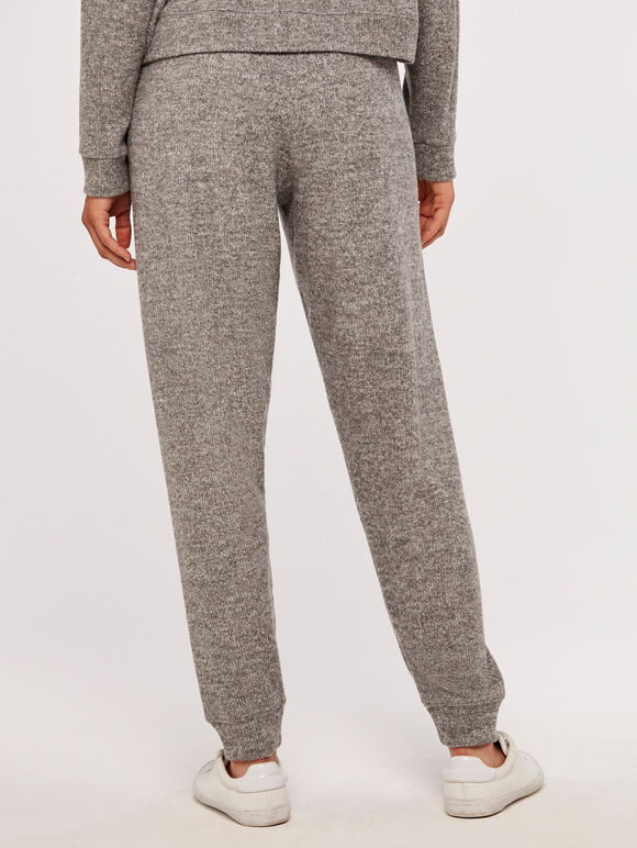 Pantalon de jogging côtelé, gris, grand