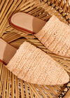 Hand Woven Straw Sandals, Stone, large