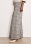 Heritage Check Wide-Leg Trousers, Black, large