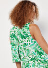 Tropical Leaf Layered Dress, Cream, large