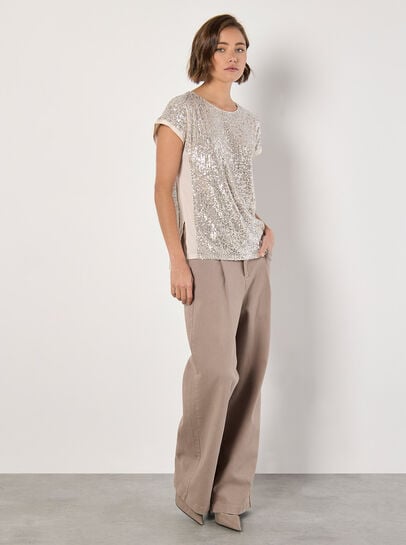 Sequin Embellished T-Shirt